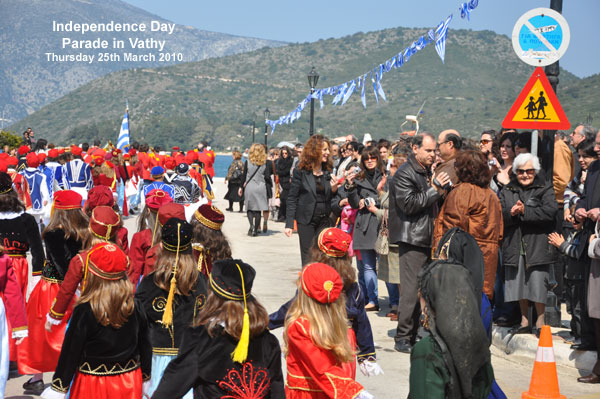 Vathy Independence Day Parade. Ithaca Greece March 2010 - Spring time parades on Ithaki island.